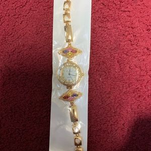 Laminated 14k gold women’s watch